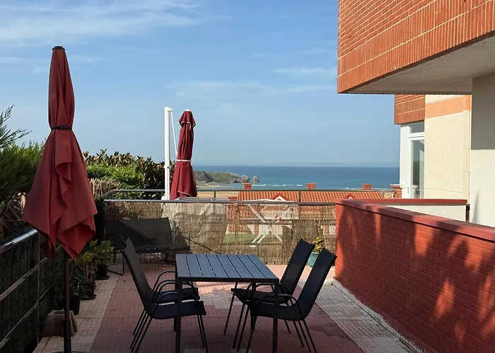 Apartamento Con Terraza En Mogro Playa De Usil
